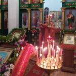Пасхальное богослужение в храме Иоанна Кронштадтского хутора Новоселовка